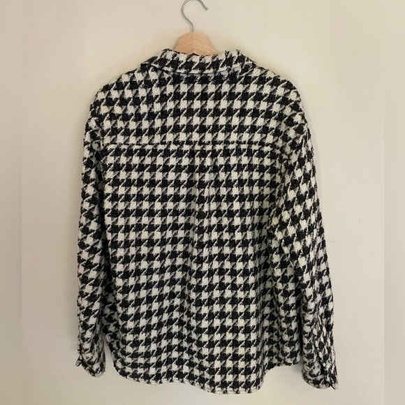 Revolve L’Academie Wool Houndstooth Shirt Jacket size Small - Picture 8 of 9